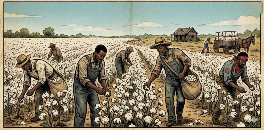 Plantação de Algodão no Mississippi